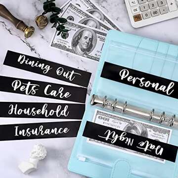 34 Pieces Cash Envelope Budget Stickers - Organize Finances