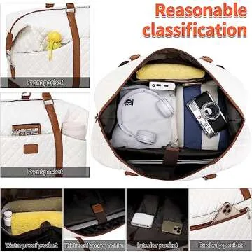 Stylish Duffel Bag for Travel with Compartments for Shoes