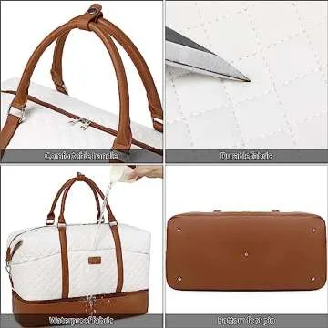 Stylish Duffel Bag for Travel with Compartments for Shoes