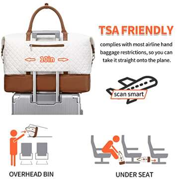 Stylish Duffel Bag for Travel with Compartments for Shoes