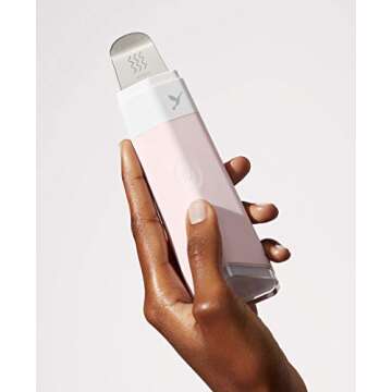 DERMAFLASH DERMAPORE Skin Care Device, Ultrasonic 2-in-1 Pore Extractor and Serum Infuser, Icy Pink