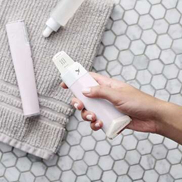 DERMAFLASH DERMAPORE Skin Care Device, Ultrasonic 2-in-1 Pore Extractor and Serum Infuser, Icy Pink