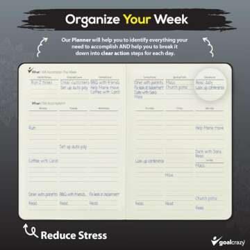 Goal Crazy Undated Planner for Productivity & Happiness