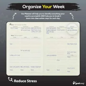 Goal Crazy Undated Planner for Productivity & Happiness