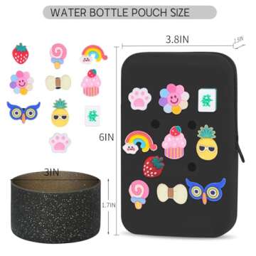 Silicone Water Bottle Pouch for Stanley Cup,Compatible with Stanley Cup Water Bottle Tumbler Pouch P...