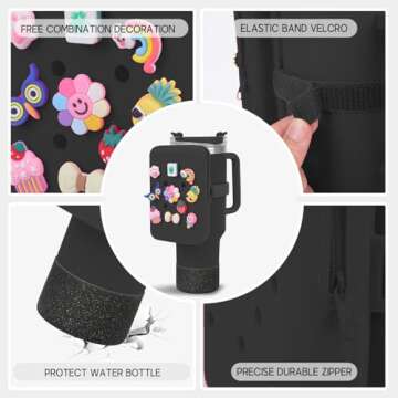 Durable Silicone Water Bottle Pouch for Stanley Cup