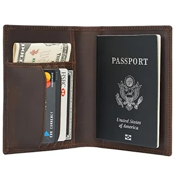 Polare Slim RFID Leather Passport Holder Travel Wallet