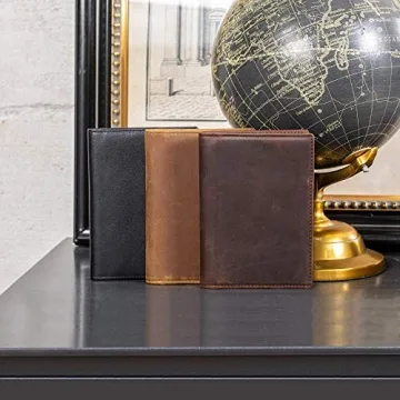 Polare Slim RFID Leather Passport Holder Travel Wallet