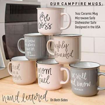 Sweet Water Decor Fall Coffee Mugs | Seasonal 15oz Ceramic Campfire Style Coffee Cup | Microwave & Dishwasher Safe Autumn Mug Great for Halloween, Pumpkin Spice Lattes & Thanksgiving (Hello Pumpkin)