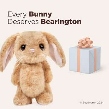 Bearington Collection Billy Big Head Bunny - The Stuffed Bunny Rabbit Animal For Easter - 8 Inch - Brown