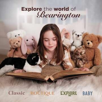 Bearington Collection Billy Big Head Bunny - The Stuffed Bunny Rabbit Animal For Easter - 8 Inch - Brown