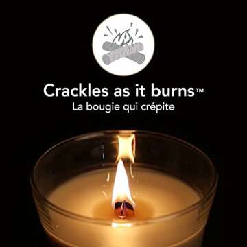 WoodWick Large Hourglass Candle, Vanilla Sea Salt Scented, Premium Soy and Paraffin Wax Blend, Crackles as it burns, Great for gifting, 21oz