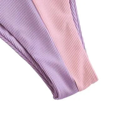 ZAFUL Women's Dot Print High Cut Cross Triangle Bikini Set Two Piece Swimwear (1-Purple, S)