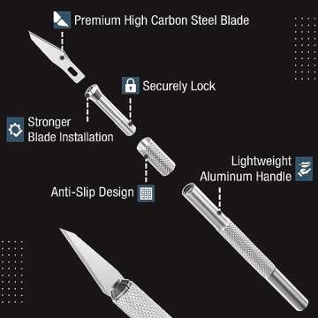 Mr. Pen- Craft Knife Set, Precision Cutting Tools, Art & Hobby Knife Blades, 33 Pcs