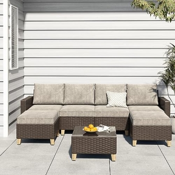 Grand Patio 7 PCS Sofa Sets Outdoor Furniture for Six
