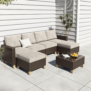 Grand Patio 7 PCS Sofa Sets Outdoor Furniture for Six