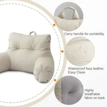 Faux Leather Reading Pillow for Ultimate Comfort