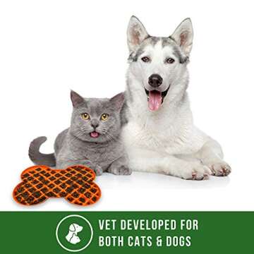 Hyper Pet SloDog Slow Feeder Dog lick mat (Perfect for Dog Food, Healthy Dog Treats, Cat Food & Cat Treats) [Fun Alternative to Slow Feeder Dog Bowls, Snuffle Mat & Dog Bowls Slow Feeder] Orange