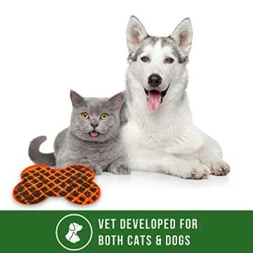 Hyper Pet SloDog Slow Feeder Dog lick mat (Perfect for Dog Food, Healthy Dog Treats, Cat Food & Cat Treats) [Fun Alternative to Slow Feeder Dog Bowls, Snuffle Mat & Dog Bowls Slow Feeder] Orange