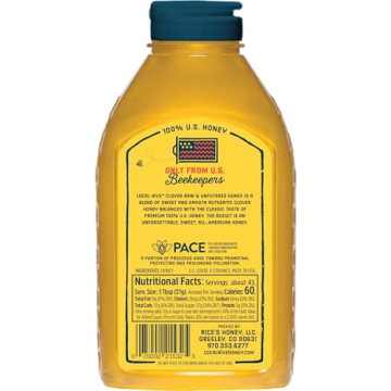 Pure Local Hive Clover Raw Honey 32 oz - Natural Sweetener