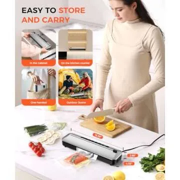 Compact Vacuum Sealer with Precision Suction & Timer