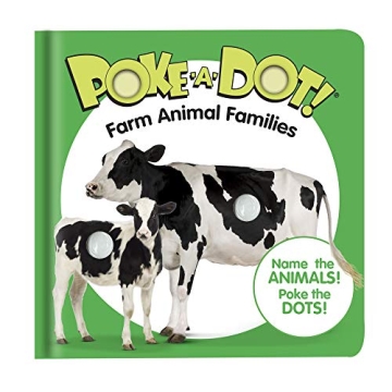 Melissa & Doug Poke-a-Dot Farm Animal Families Book