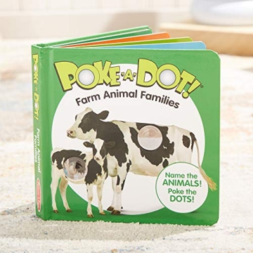 Melissa & Doug Poke-a-Dot Farm Animal Families Book