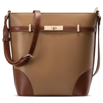 Vulkitty Bucket Bag for Women Leather Shoulder Purse Trendy Design Mideum Size Shoulder Handbags wit...