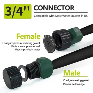 Holldoor Soaker Hose 25 ft 2-Pack for Easy Watering