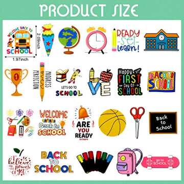 100 Pcs Back to School Stickers for Students Science Scrapbook Stickers Laptop Water Bottles Teacher...