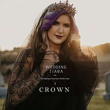 Kilshye Baroque Black Crown Rhinestone Queen Crowns Crystal Vintage Tiara Wedding Bridal Adult Tiaras Prom Costume Hair Accessories for Women (A- Black)