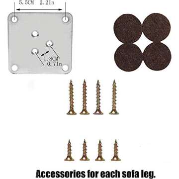 Round Solid Wood Furniture Legs Sofa Replacement Legs Perfect for Mid-Century Modern/Great IKEA hack for Sofa, Couch, Bed, Coffee Table (12 Inches,Set of 4, Original Wood Color)