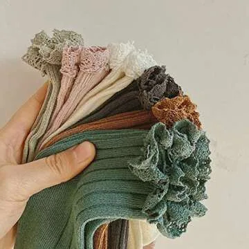 Cute Vintage Lace Socks for Baby Girls - 6 Pack