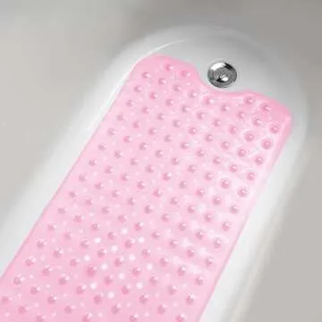 AmazerBath Non Slip Pink Bathtub Mat with Suction Cups
