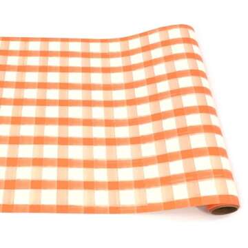 Hester & Cook 20" x 25' Paper Table Runner - Brown Check