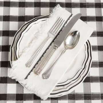 Hester & Cook 20" x 25' Paper Table Runner - Brown Check