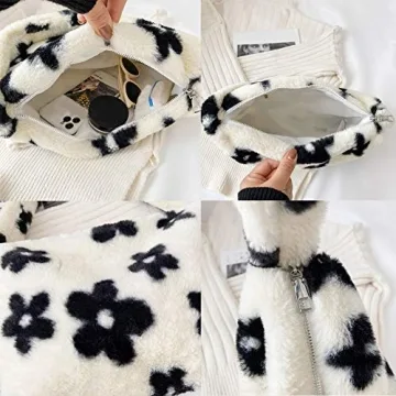Trendy YFGBCX Plush Underarm Bag for Women