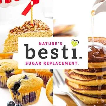 Wholesome Yum Besti Granulated Erythritol Sweetener - Natural Sugar Substitute - Keto, Non GMO, Zero Carb, Zero Calorie - Granular Sugar Replacement (16 oz / 1 lb)