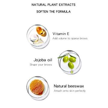 2Pcs Soap Brow Styling Kit, 3D Eyebrow Setting Gel with Eyebrow Brush Long Lasting Waterproof Eyebrow Styling Cream Cosmetics