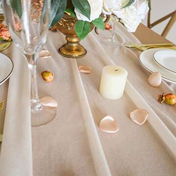 Realife 10ft Chiffon Table Runner - Elegant Dining Decor