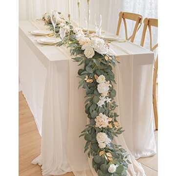 Realife 10ft Chiffon Table Runner - Elegant Dining Decor