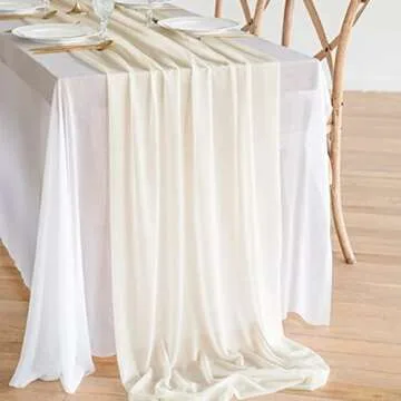 Realife 10ft Chiffon Table Runner - Elegant Dining Decor