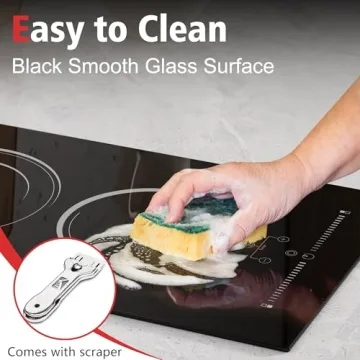 Nefaracy 12 Inch Electric Cooktop with Timer & Safety Lock