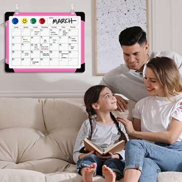 Dry Erase Calendar Whiteboard, 16" x 12" Magnetic Planner