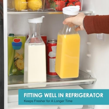 NETANY 50 Oz Plastic Carafes - Versatile Beverage Containers