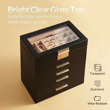 Somduy 5-Layer Elegant Jewelry Storage Box for Women