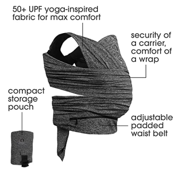 Boppy Baby Carrier - ComfyFit in Heathered Gray with Storage Pouch