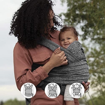 Boppy Baby Carrier - ComfyFit in Heathered Gray with Storage Pouch