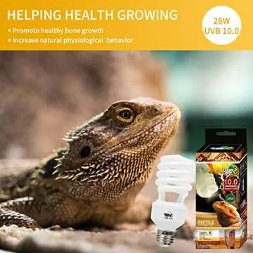 LUCKY HERP Desert UVA UVB Reptile Light Bulb 10.0 26W Compact Fluorescent Lamp