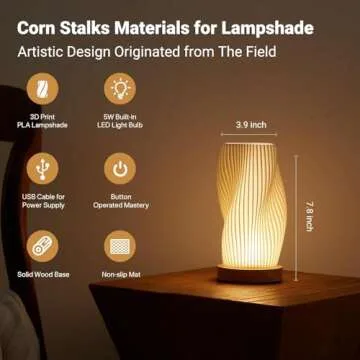 Eco-Friendly Dimmable Bedside Lamp for Modern Homes